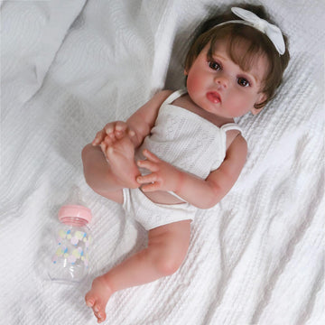 Charex Realistic Reborn Baby Dolls – 18-Inch Silicone Baby Girl, Lifelike Newborn Real Life Weighted Full Body Vinyl Anatomically Correct Doll With Gift Set For Kids Age 3+