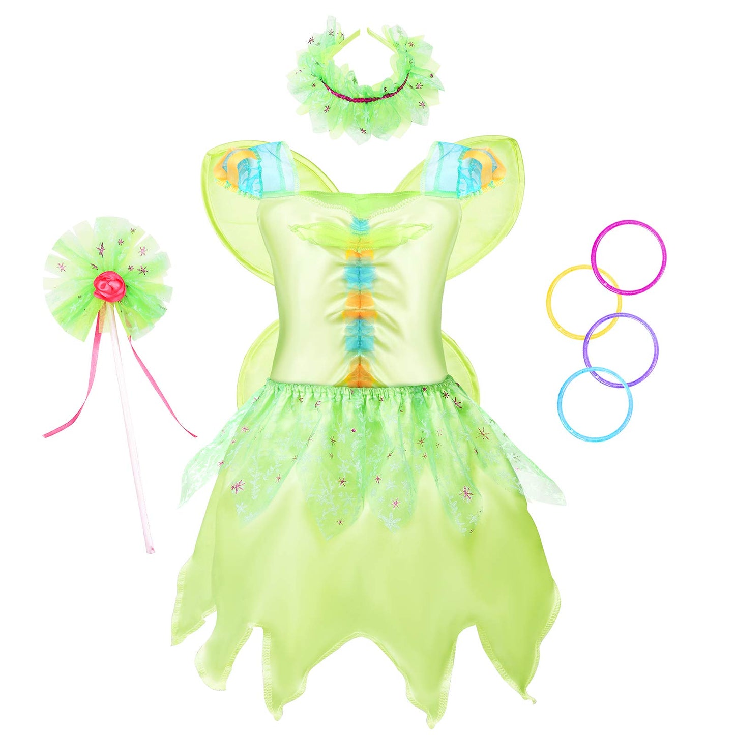 Teuevayl Little Girl Dress Up Trunk Set, 20Pcs Girls Pretend Play Princess Role Play Costumes Set, Singer, Princess, Fairy Costu