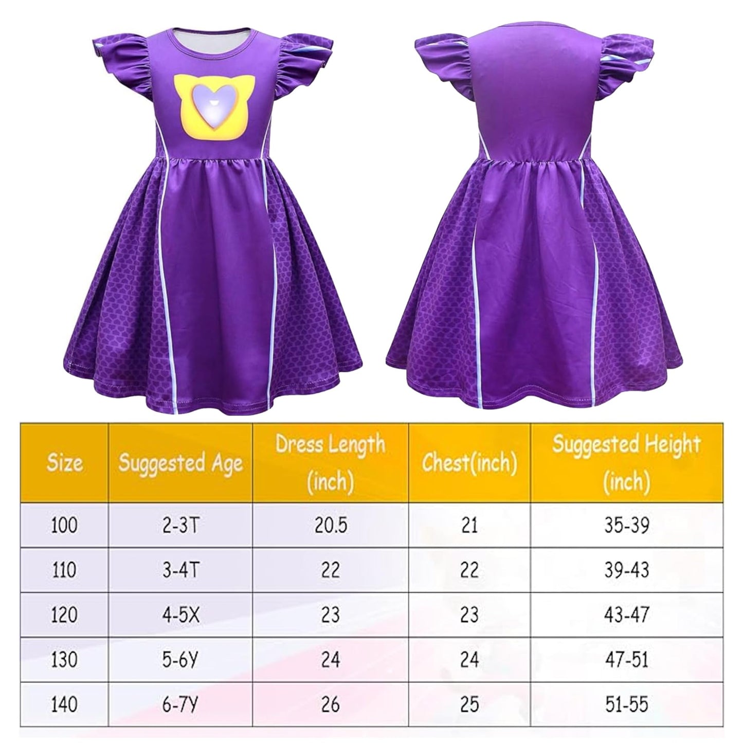SHELOVESIT Girls Superhero Cosplay Costume Kitties Dress Movie Character Cat Dress Up Outfits - 140cm/7T-8T - Purple