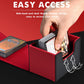 Zlca Card Deck Box For Trading Cards, Mtg Commander Deck Box Holds 120+ Single Sleeved Cards, Leather Magnetic Card Storage Box