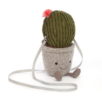 Jellycat Amuseables Cactus Plush Bag, 10.5 Inches - Crossbody And Shoulder Purse - Fun And Unique Handbag