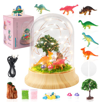 Laclun Dinosaur Night Light(Usb Upgrade Version),Build Your Own Dinosaur Toys For Kids,Diy Fairy Art And Crafts,Dinosaur Craft K