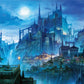 InGooooD- Tranquil Series- Castle in The Night- Basswood Jigsaw Puzzles 1000 Pieces for mature-themed
