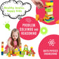 Migargle Wooden Building Blocks Set For Kids - Rainbow Stacker Stacking Game Construction Toys Set Preschool Colorful Learning Educational Toys - Geometry Wooden Blocks For Boys & Girls