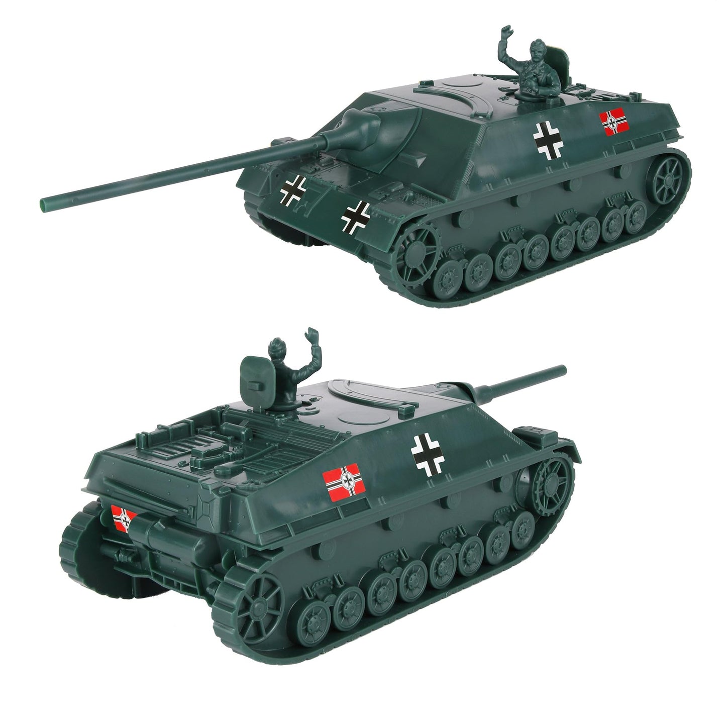 Bmc Ww2 German Jagdpanzer Iv Tank Destroyer - Forest Green 1:32 Plastic Army Men Vehicle