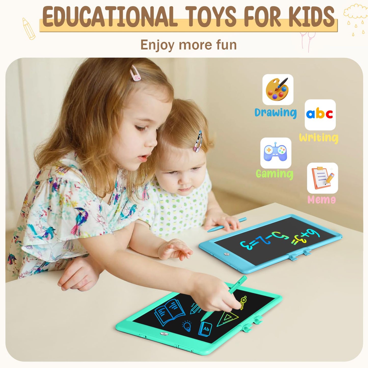 Kidopire Girls Toys Gifts, LCD Writing Tablet Doodle Board, Reusable Drawing Pad Drawing Tablet Kids, Birthday for 3 4 5 6 7 8 Y