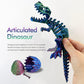 3D Printed Dinosaur Toy, 3D Printed Skeleton Dinosaur Egg With Articulated Tyrannosaurus Rex, Mystery Crystal Dinosaur Flexible Rexi Toys With Bone, Articulated Fidget Dragon For Autism/Adhd