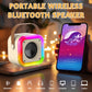 Mini Karaoke Machine For Kids, Bluetooth Karaoke Speaker With 2 Wireless Microphones And Led Lights For Kids And Adults, Birthda