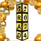 Aoke Graduation Party Decorations 2024 Graduation Balloon Boxes, 4Pcs Graduate Balloon Boxes With Gold Balloon Light Strings Bla