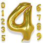Aule 40 Inch Big Gold 4 Balloon Number Large Foil Helium Number Balloons 0-9 Jumbo Giant Happy 4Th Birthday Party Decorations Fo