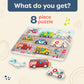 B. Toys- Peek & Explore - Vehicles- Wooden Peg Puzzle – Vehicle Puzzle For Toddlers, Kids – 8 Puzzle Pieces – Fire Truck, Airplane, Taxi & More – 2 Years +