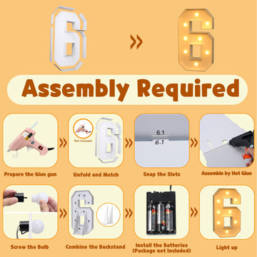 Imprsv 3Ft Light Up Numbers, Marquee Numbers For 60Th Birthday Decorations Anniversary Party Decor, Mosaic Numbers For Balloons