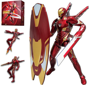 Uxouyic Ir?nman Movie Series - Collectible Ir?nman Action Figure Metal Painting 20 Joints Movable Model Toys (7 Inches) (Mark 50)