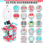deAO Toy Doctor Kit for Kids Ages 3+, Pretend Play Medical Station Set, Toddlers Doctor Role Play Costume Dress Up Playset with