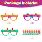 Hooqict 9 Pcs Diy Building Bricks Glasses Building Blocks Games For Kids Creative Building Block Birthday Party Favors, Carnival Party Games Supplies