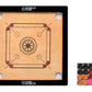 Chef Sports Wooden Carrom Board Set 20 x 20 Inch with 20 Coins, Striker & Carrom Powder | 17 Inch Smooth Playing Surface | Sturd