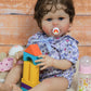 SCOM Reallife Reborn Baby Dolls Girl with Accessories - 20 Inchs Ultra Realistic Silicone Vinyl Doll  Lifelike Soft Weighted Cloth Body  3-12 Years for Girls Boys  Reallife Toddler Educational Toy
