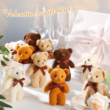 Hydren 156 Pcs Mini Bears Bulk 4.7 Inch Tiny Doll Stuffed Bear Animal Plush Toys Keychain For Graduation Kids Girls Boys Adults