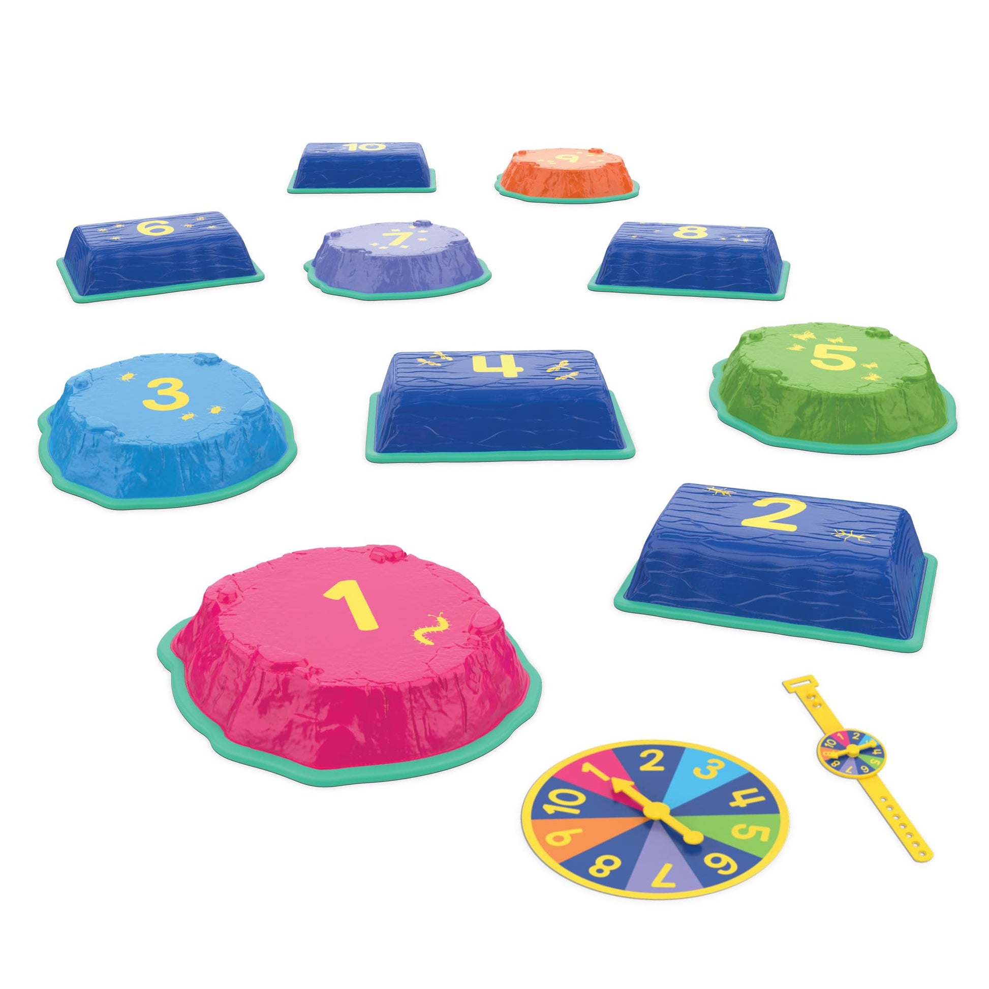 Educational Insights Hop to 10 Stepping Stones - Balance Toys for Toddlers, Indoor & Outdoor Sensory Play Equipment, Gross Motor