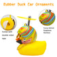 Wonuu Rubber Duck Car Decorations Cute Yellow Duck Car Dashboard Ornaments With Propeller