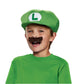 Disguise Nintendo Super Mario Brothers Luigi Child Hat And Mustache, One Size Child