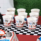 Wernnsai Racing Car Party Supplies For Boys - 64 Pcs Disposable Party Tableware Kit Includes Paper Luncheon Dinner Dessert Cake Plates Napkins Cups Birthday Party Dinnerware Serves 16 Guests