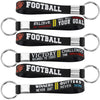 Junkin 48 Pieces Football Party Favors Football Silicone Keychains Gift Senior Night Accessories Party Supplies