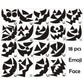 Gustum Pumpkin Decorating Stickers Kits Props Etching Pumpkin Template 18 Sheets Make Your Own Jack-O-Lantern Face Craft Decals