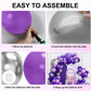 Purple Balloon Garland Arch Kit, 134Pcs Purple And Silver Balloons With Different Size Dark Purple Metallic Purple Balloons For
