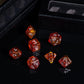 Hddais Dnd Dice Set 7Pcs Orange Polyhedral Dice Set Glitter D&D Dice For Dungeons And Dragons Role Playing Tabletop Games,D N D