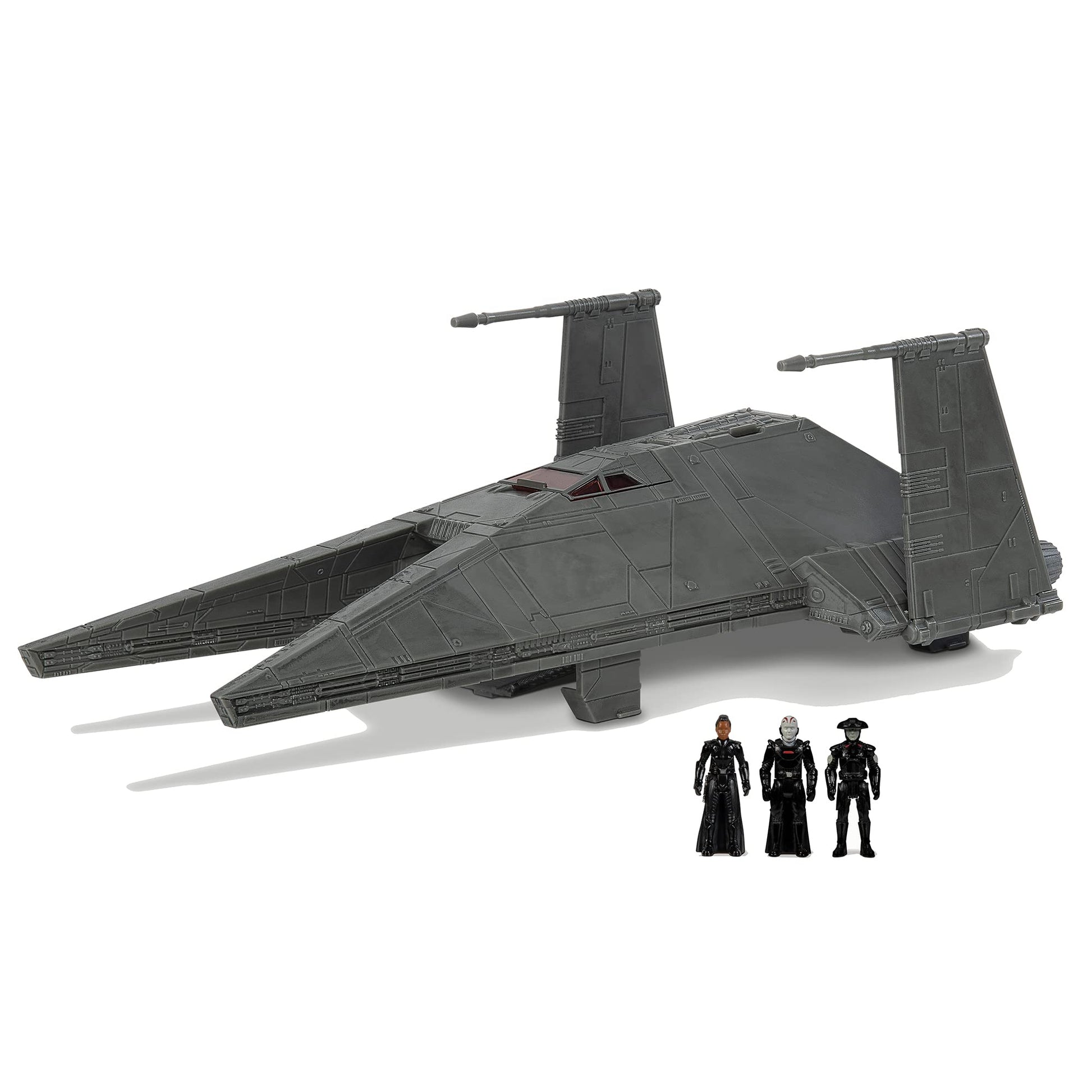 Star Wars Micro Galaxy Squadron Inquisitor Transport Scythe - 7-Inch Starship Class Vehicle With Three 1-Inch Micro Figure Accessories