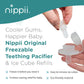 Nippii Freezer Teether Pacifier & Ice Cube Tray - Soft BPA Free Silicone Teething Toy for Babies 0-9 Months - Clear