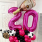 Hot Pink 20 Balloon Numbers,40 Inch 20 Birthday Balloon Foil Mylar Number 20 Balloon Large Dark Pink Number Balloons For Birthday Party Anniversary Festival Decorations