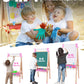 Joyooss Easel For Kids Art Easel Kids Easels For Toddlers,Wooden Kid Easel With Paper Roll - Chalkboard For Kids Adjustable Doub