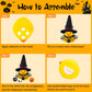 Wonuu Halloween Rubber Duck Witch Duck Car Decorations Halloween Accessories Witch Hat Pumpkin Skull And Cloak, Orange&Long Black Skirt