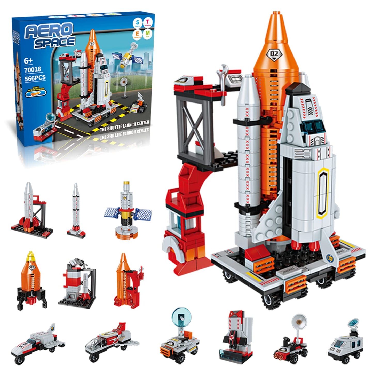 AESGOGO STEM Space Toys for 6 7 8 9 10 11 12 Year Old Boys Girls, Space Shuttle Rocket Launch Center Building Sets Toy Kits, Bes