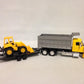 New Ray International Lonestar, Dump Truck W/Wheel Loader 1:43 Scale 18' Diecast Toy #16633 Yellow