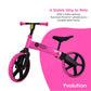 Yvolution Y Velo Senior Balance Bike Trainging Bicycle 12'' No Pedal Push Bicycle For Kids Ages 3-5 Years Old (Pink)