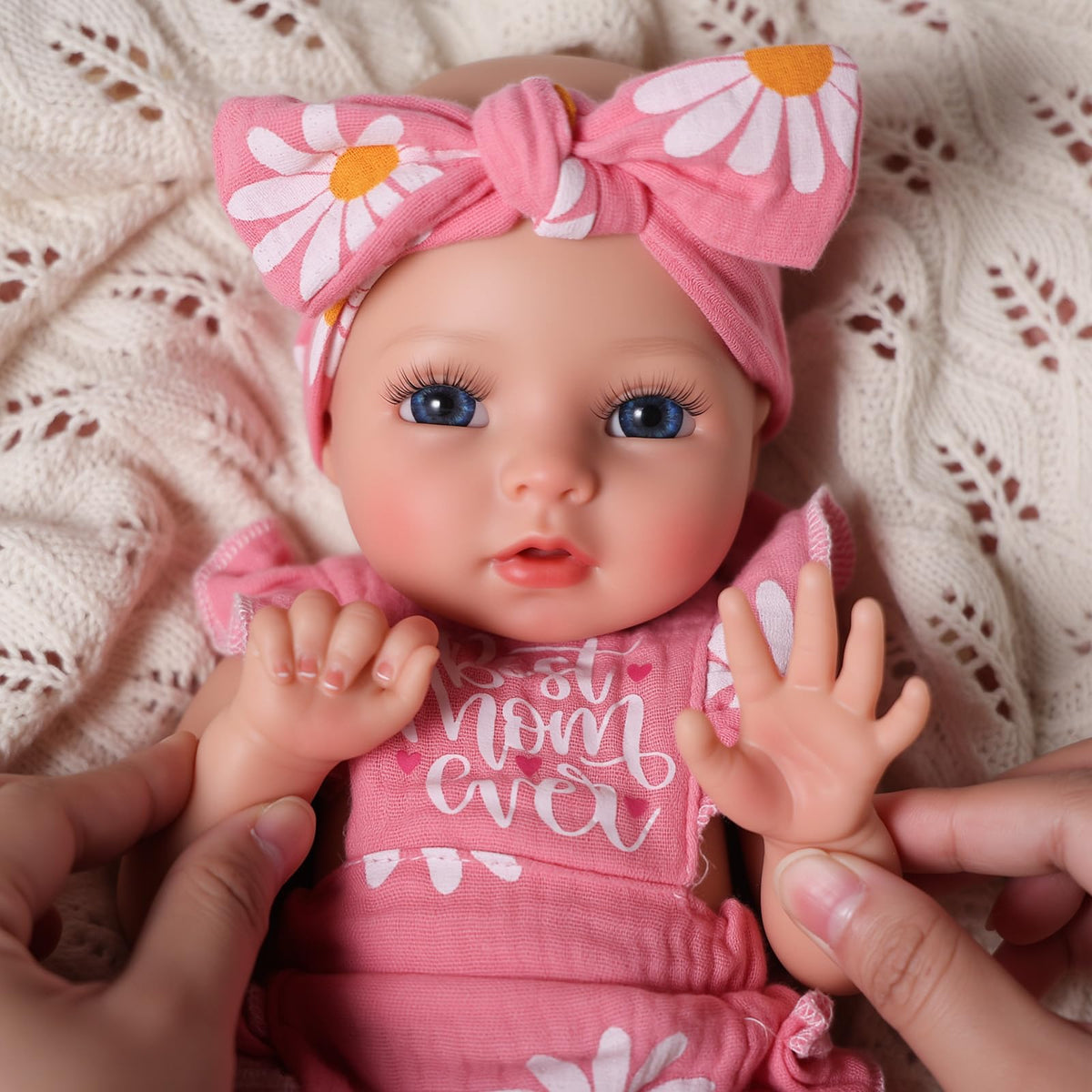 BABESIDE 12 Inch Full Silicone Reborn Baby Doll, Weighted 3 lb