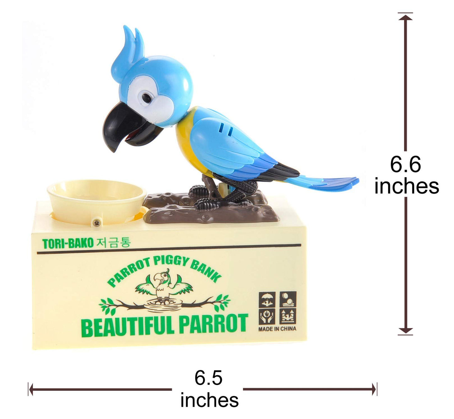 Az Trading And Import Parrot Coin Bank (Blue)