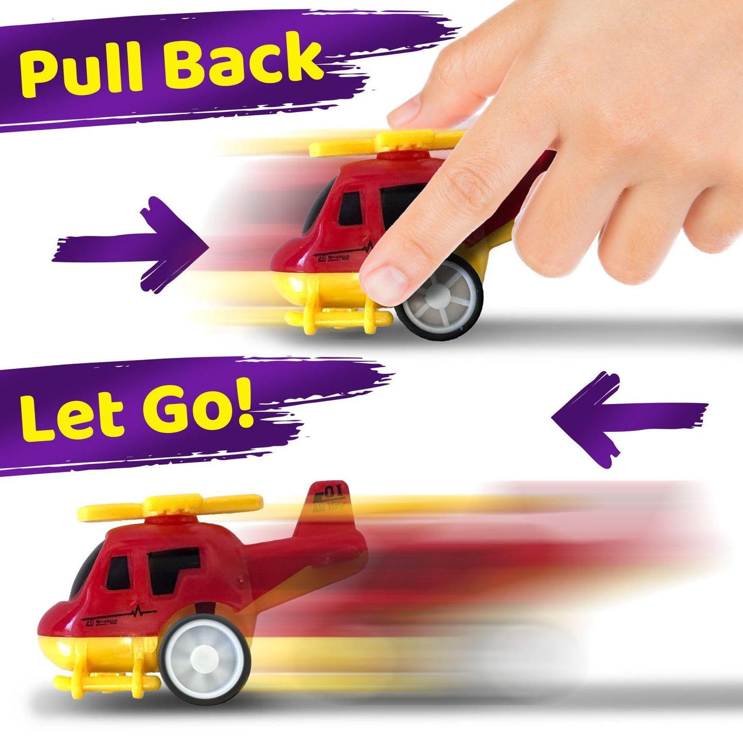 stargo 8 Pack Colorful Prefilled Easter Eggs with toys - mini Aircraft, pull-back Helicopters & Airplanes, Bright Plastic Easter