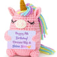 WelDesine 8 Year Old Girl Birthday Gift, Handmade Crochet Pink Unicorn Plush for 8th Birthday Gifts for Girls, Cute Decoration f