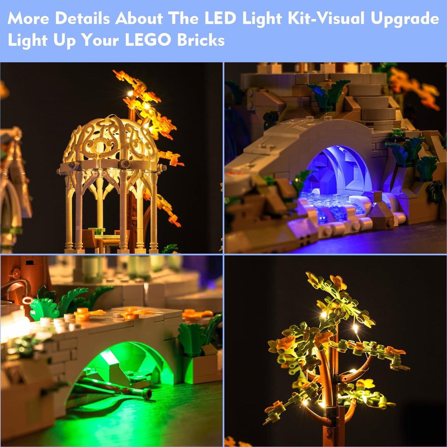 Locolee Led Light Kit Compatible With Lego Rivendell 10316, Remote Control Lighting Set Accessories Compatible With Lego Rivende