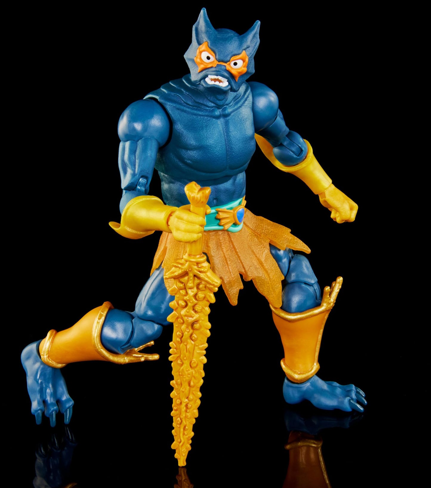 Masters of the Universe Mer-Man Action Figure, 7 Inch, Multicolor, Plastic, Deluxe with Sword & Swappable Hands, Model HLB47