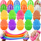 12 Pack Easter Eggs Filled With Butter Slime Toys Kit Non-Sticky,Easter Slime Stress Relief Squeeze Toys For Basket Stuffers,Egg