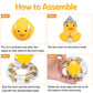 wonuu Car Duck Rubber Duck Car Ornaments Duck Car Dashboard Decorations with Cute Headband Swim Ring Necklace Sunglasses  C-Female Crown&Chain