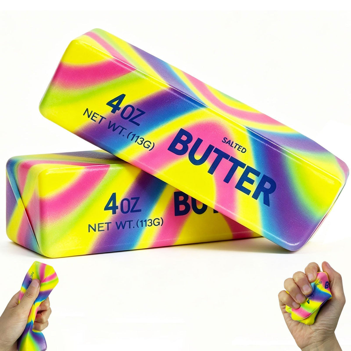 2Pcs Squishy Toy, Butter Squishy Stress Regulating, Desk Fidgeting During Work, Classroom Focus Aid, Stress During Travel, Party