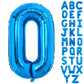 Toniful 40 Inch Large Blue Letter O Balloons Giant Alphabet Letter Balloons,Foil Mylar Big Balloons For Birthday Party Anniversa
