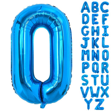 Toniful 40 Inch Large Blue Letter O Balloons Giant Alphabet Letter Balloons,Foil Mylar Big Balloons For Birthday Party Anniversa