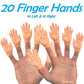 Finger Hands - 20 Pack - enhanced Rubber Little Tiny Finger Hands - Fun and Realistic Design - Ideal for Puppet Show  Gag Present  Fun for All Kids!